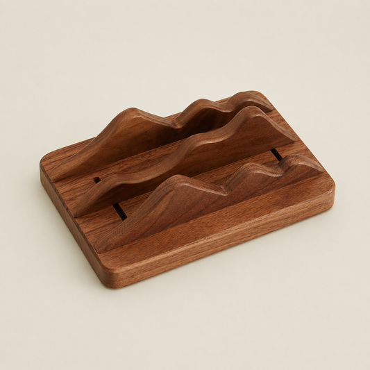 NORVEN adjustable walnut vertical laptop stand for a clean home office desk